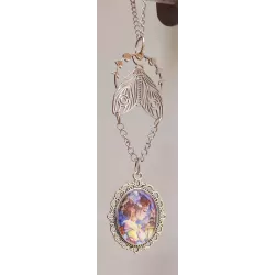 papillon argent, chaine, oval fille lanterne de Laure Phelipon