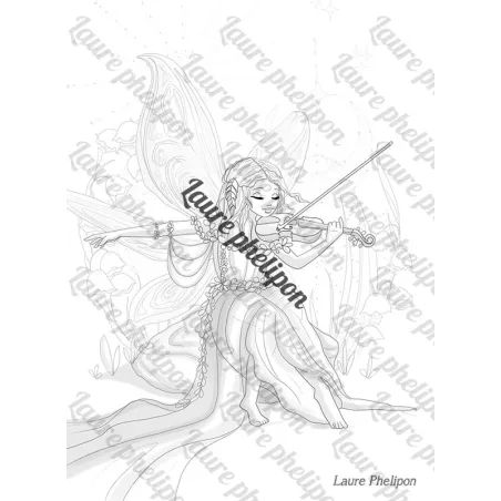 Coloriage Violoniste en PDF