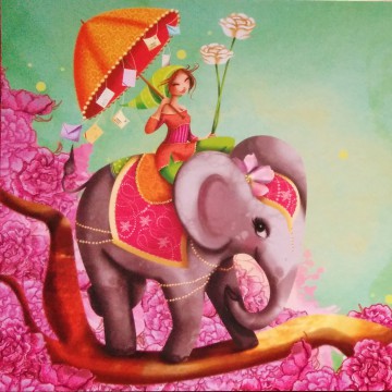 Éléphant et la fille