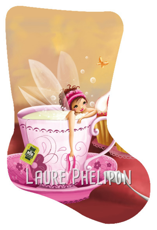 Fée Thé Gâteau Papillon Gourmande Fille Tasse Cupcake Numérique par Laure Phelipon