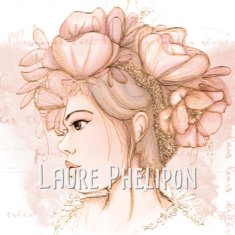 Fleur Fille Femme Croquis Portrait par Laure Phelipon