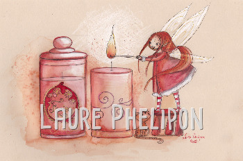Bougie à la fraise par Laure Phelipon