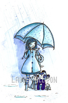 Partage de parapluie par Laure Phelipon