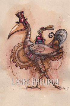 Oiseau SteamPunk par Laure Phelipon