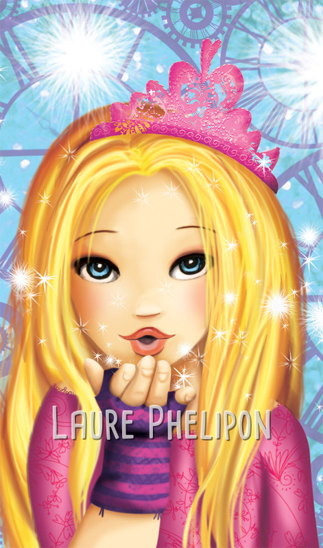 Noël Fille Neige Blonde Princesse Bisou par Laure Phelipon