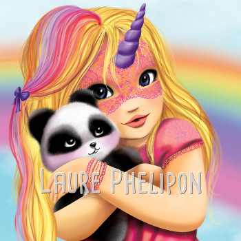 Masque licorne et panda par Laure Phelipon