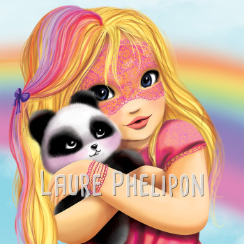 Masque et panda par Laure Phelipon