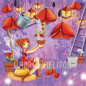 Jardinage violet par Laure Phelipon