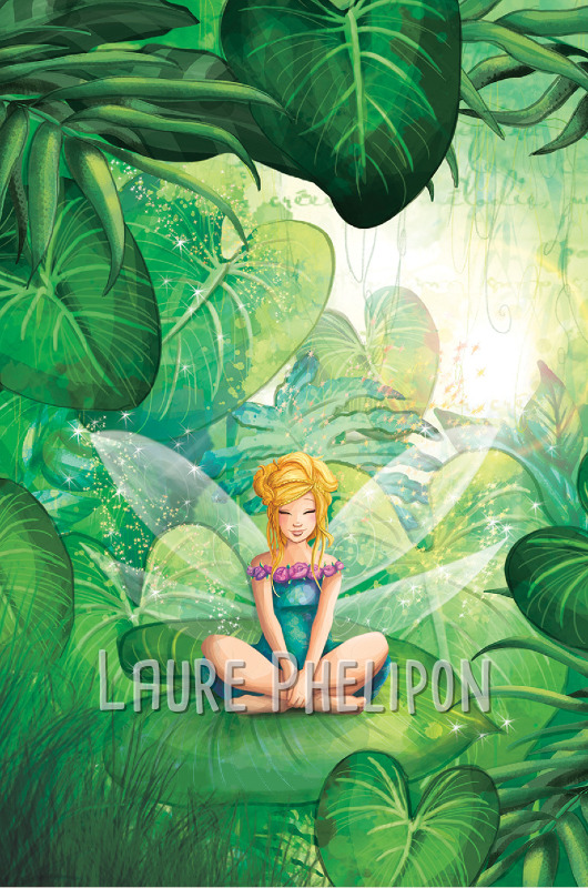 Fée Fille Forêt Blonde Numérique par Laure Phelipon