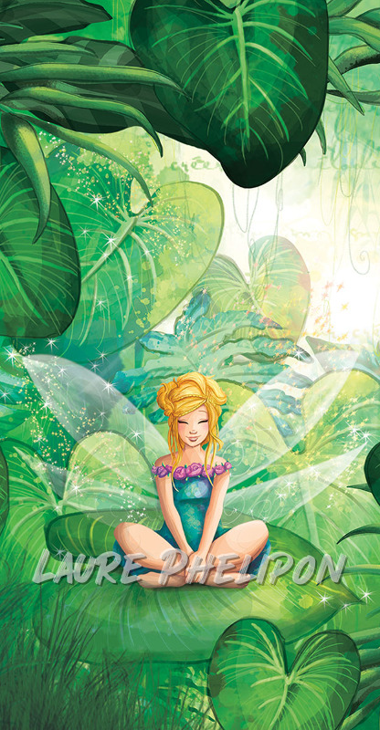 Fairy Girl Forest Blonde Digital par Laure Phelipon