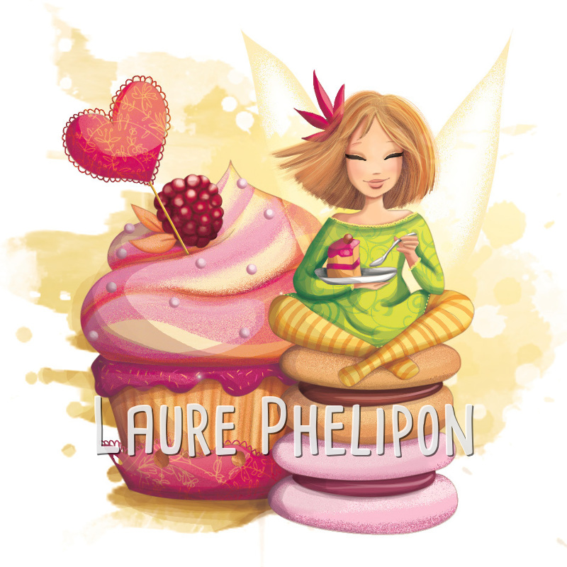 Fée Gâteau Coeur Gourmande Fille Femme Cupcake Macaron par Laure Phelipon