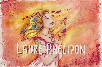 Lumineuse - Aquarelle du cahier de coloriages par Laure Phelipon