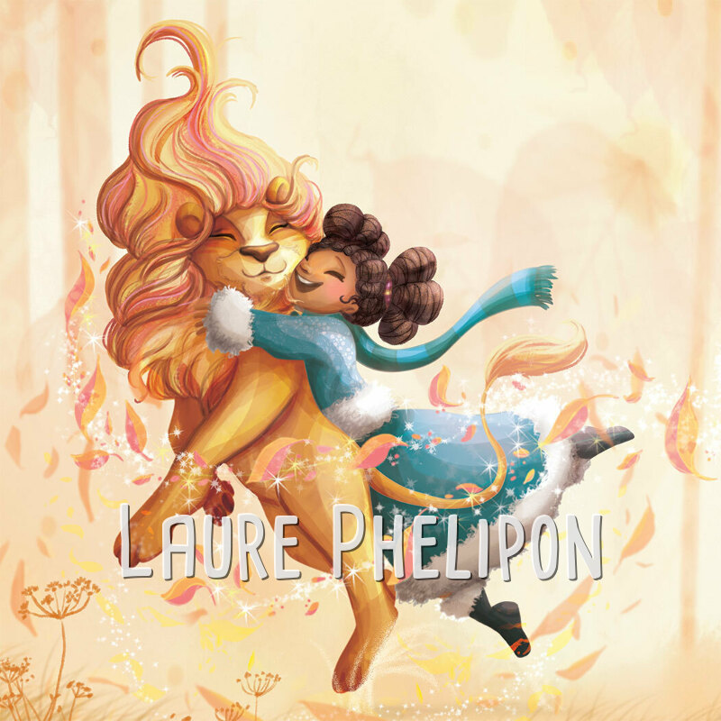 Fille Lion Numérique Câlin par Laure Phelipon