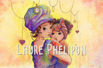 Maman - Aquarelle coloriage par Laure Phelipon