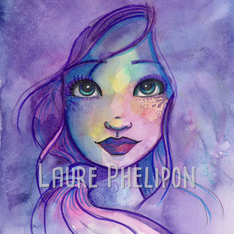 Aquarelle Femme Portrait par Laure Phelipon