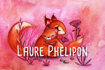 Renards amoureux - Aquarelle par Laure Phelipon