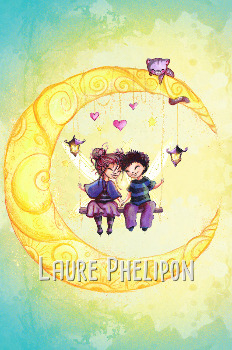 amour lunaire - inktober 2021 par Laure Phelipon