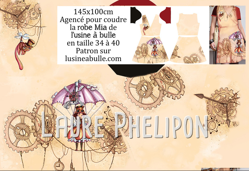 Chat Steampunk Aquarelle par Laure Phelipon