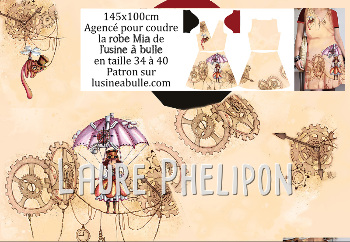 Robe mia - Steampunk par Laure Phelipon