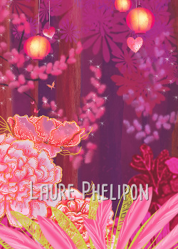 Forêt rose sans personnage -  - DOS par Laure Phelipon