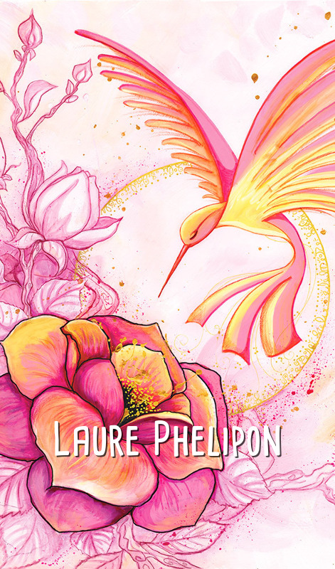 Fleur Oiseau Acrylique par Laure Phelipon