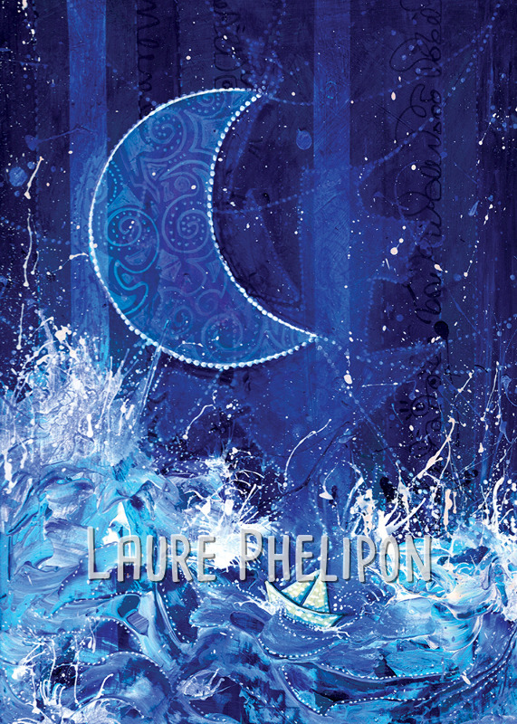 Mer Lune Acrylique Vague par Laure Phelipon