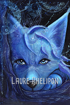 Loup bleu - Peinture par Laure Phelipon