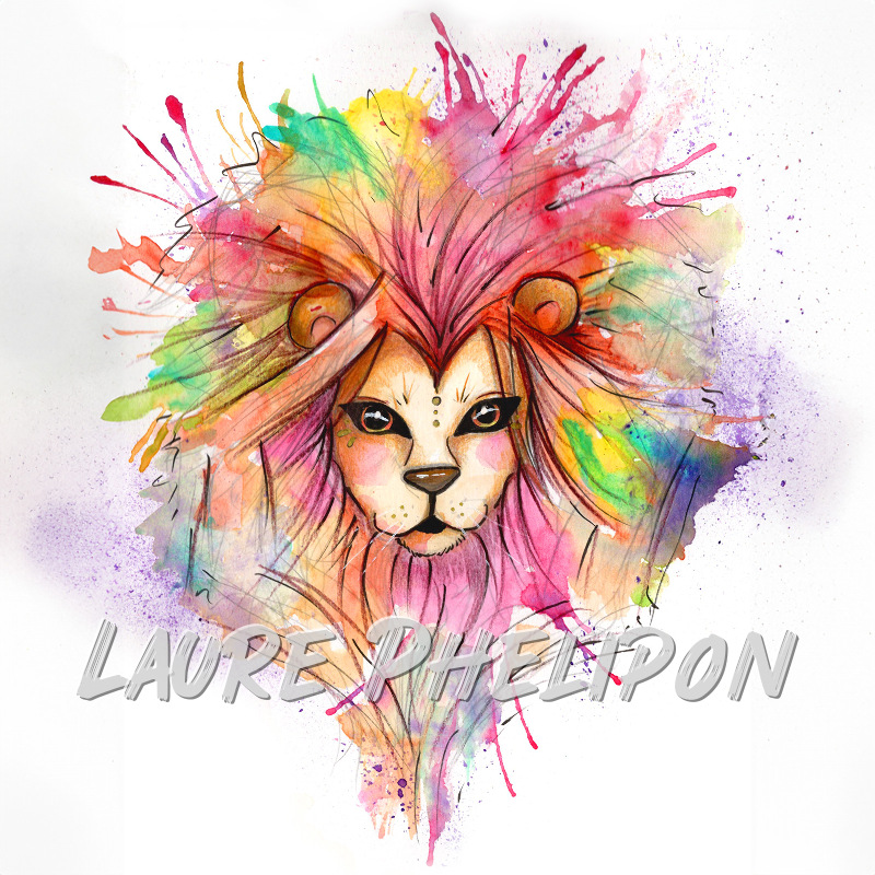 Animal Aquarelle Lion par Laure Phelipon