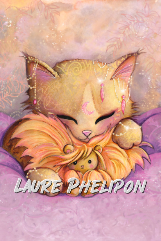 Chat Doudou Aquarelle Lion Peluche par Laure Phelipon