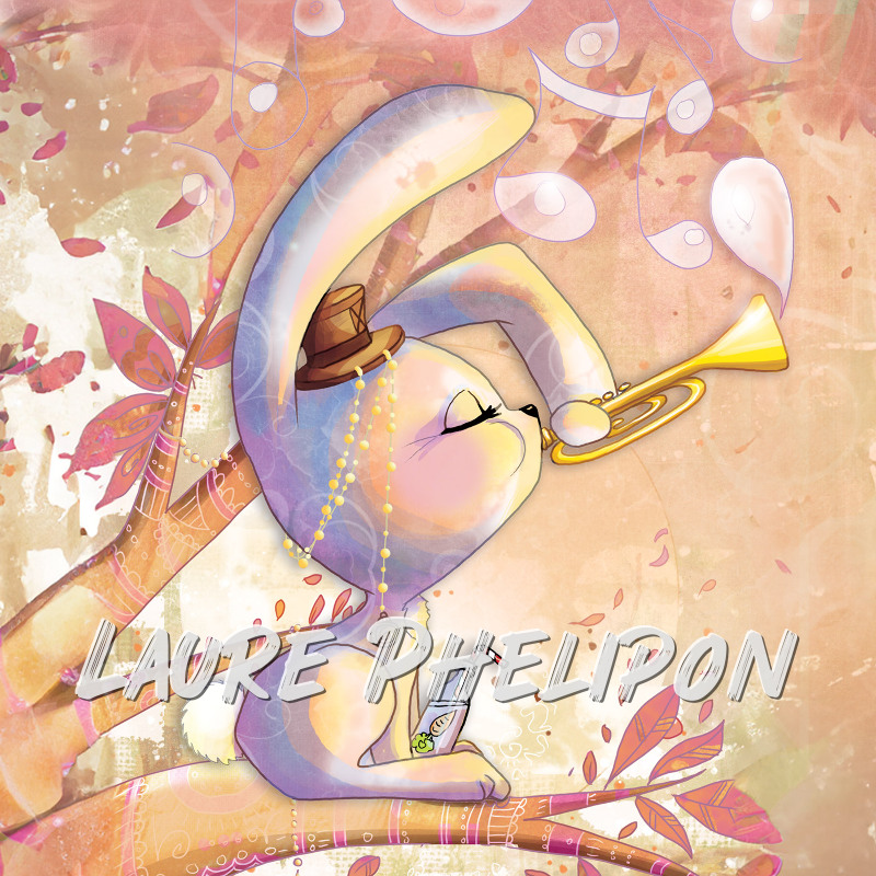 Arbre Lapin Chapeau Numérique Trompette par Laure Phelipon
