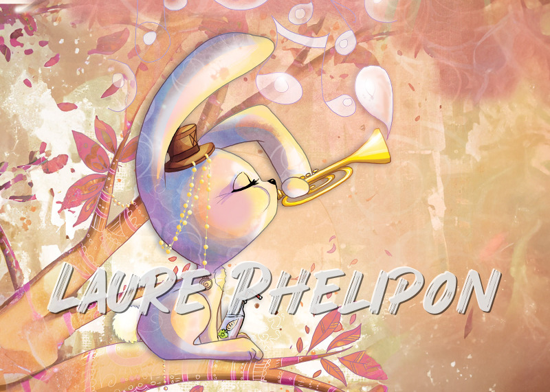Arbre Lapin Chapeau Numérique Trompette par Laure Phelipon