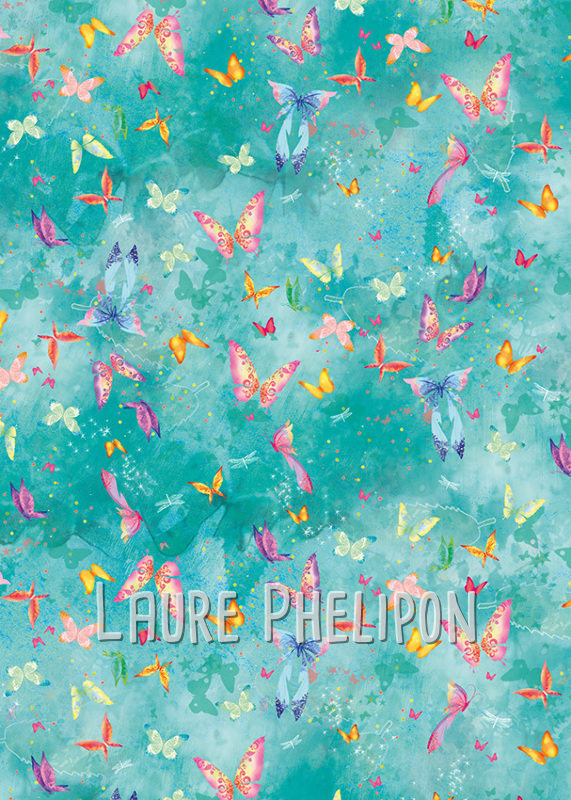 Papillon Motif Numérique par Laure Phelipon