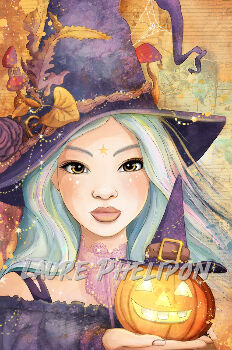 Douce sorcière d'Halloween par Laure Phelipon