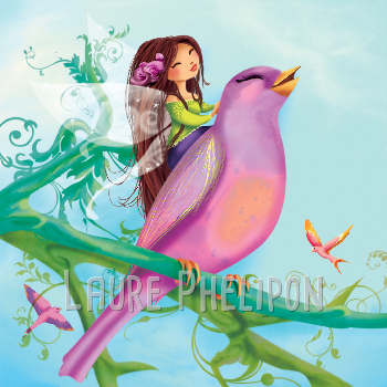 l'oiseau et la fée par Laure Phelipon