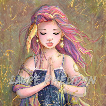 Jeune fille Namaste par Laure Phelipon