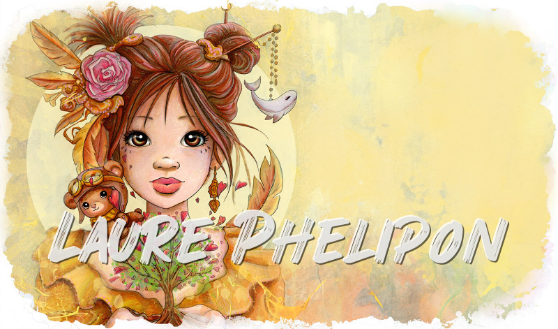 Fleur Arbre Aquarelle Plume Peluche Jeune fille Coeur Mignon par Laure Phelipon