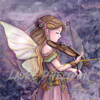 La violoniste à l'aquarelle par Laure Phelipon