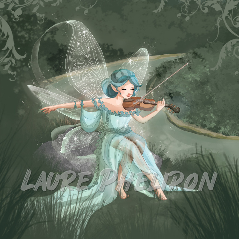 Musique Forêt Nature Lumière Numérique Violon Mystique Fantasy Fantaisie Fée Enchanté Jouer par Laure Phelipon