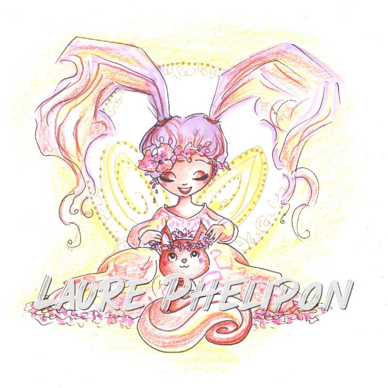 Aquarelle Ecureuil inktober Fée par Laure Phelipon