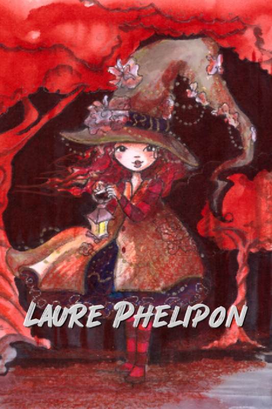 Lanterne Chapeau Sorcière inktober Fantastique Sombre par Laure Phelipon