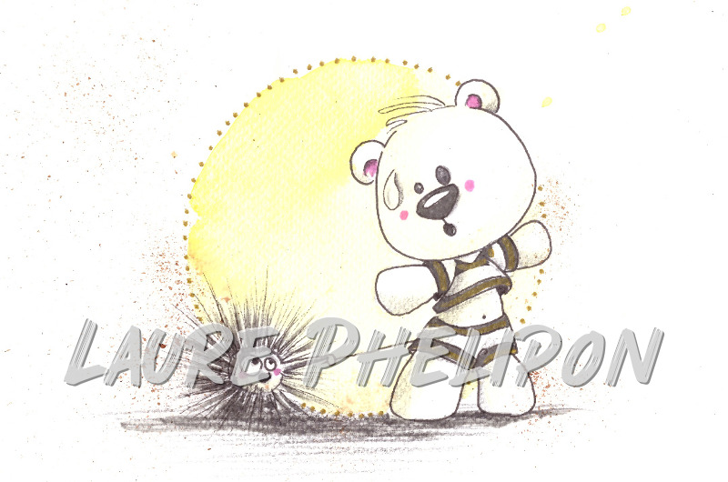 Ours Dessin inktober par Laure Phelipon