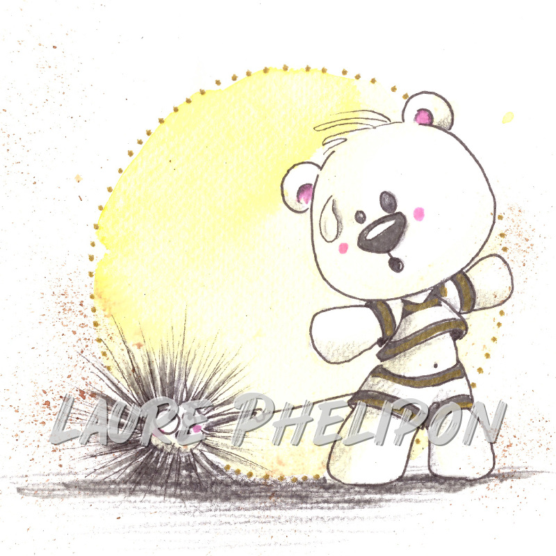 Ours Dessin inktober par Laure Phelipon