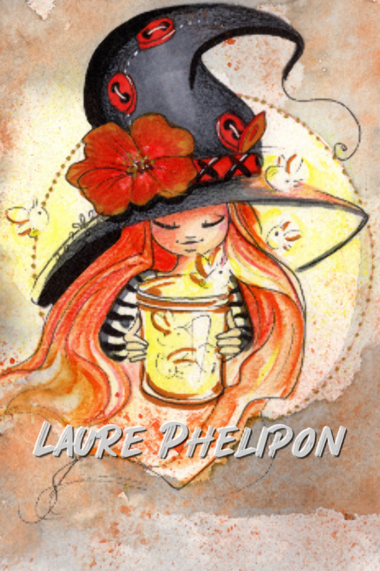 Aquarelle Chapeau Luciole inktober par Laure Phelipon