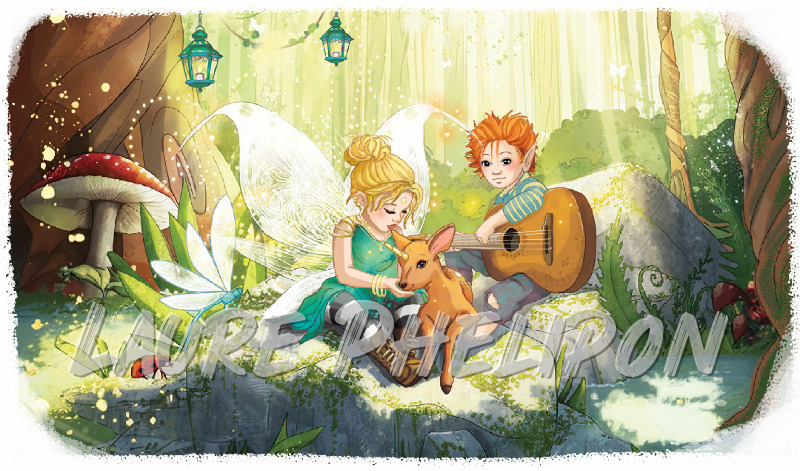 Forêt Lumière Numérique Elfe Fantastique Fée par Laure Phelipon