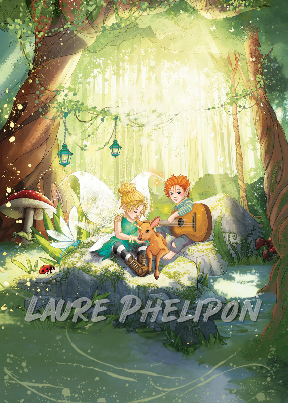 Forêt Lumière Numérique Elfe Fantastique Fée par Laure Phelipon