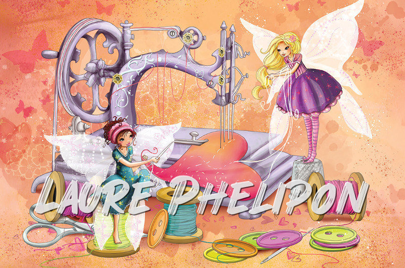 Couture Machine Bouton Numérique Digital Fée Créatif par Laure Phelipon