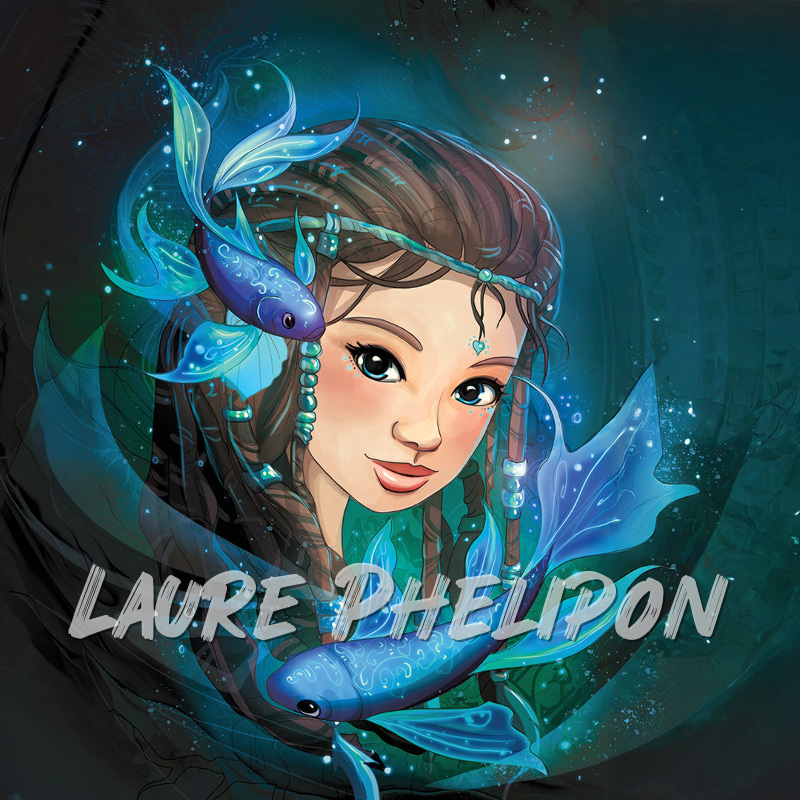 Sirène Poisson Mer Numérique Portrait Aquatique Créature Mystérieux par Laure Phelipon