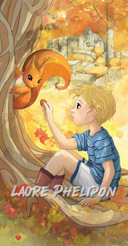 Arbre Ecureuil Enfant par Laure Phelipon