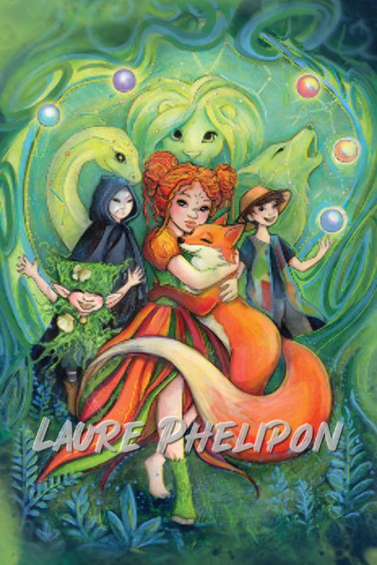 Aquarelle Peinture Magique Fantastique Fée Créature par Laure Phelipon