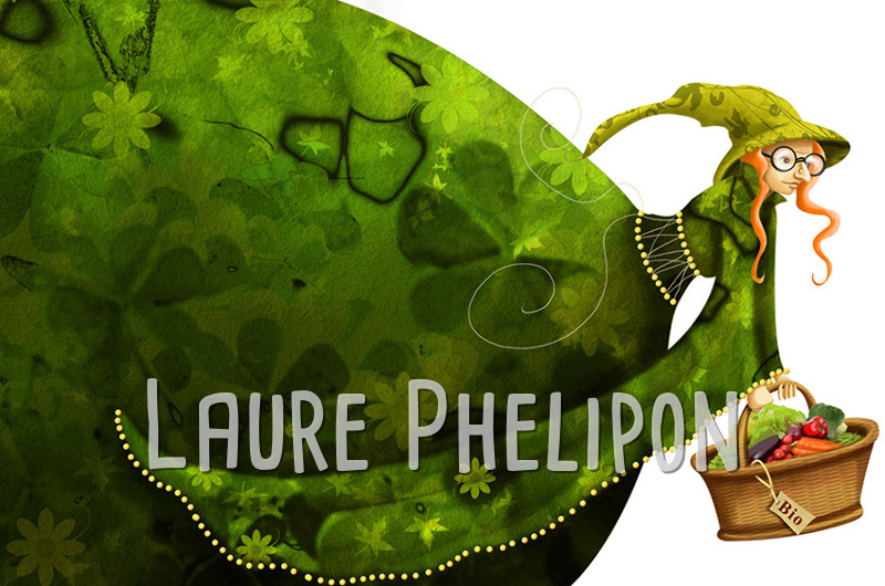 Fille Numérique Sorcière Vert par Laure Phelipon
